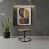 SOLID WOOD & IRON END TABLE