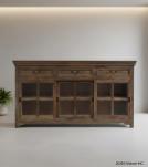 TRADITIONAL SOLID WOOD 3 DOOR SLIDERS WITH DRAWERS SIDEBOARD