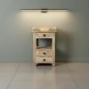 SOLID RECLAIMED TEAK WOOD 3 DRAWER END TABLE / NIGHT STAND