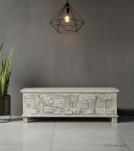 RECLAIMED WOOD STORAGE TRUNK W/ INLAID DETAIL