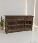 TRADITIONAL SOLID WOOD 3 DOOR SLIDERS WITH DRAWERS SIDEBOARD