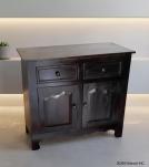 Solid Wood 2-Door 2-Drawer Cabinet