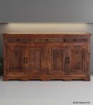 4 DOOR CARVED WOOD SIDEBOARD W/ DRAWERS