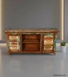 SOLID RECLAIMED TEAK WOOD 2 DOOR CONSOLE SIDEBOARD