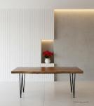 SOLID LIVE EDGE WOOD CONSOLE TABLE
