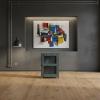 VINTAGE RECLAIMED TEAK & GLASS CABINET