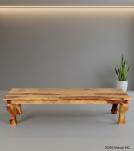 CARVED ROSEWOOD BENCH