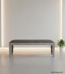 UPHOLSTERED CLOTH & SOLID WOOD BENCH