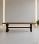 DECORATIVE WOOD & METAL BENCH