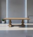 SOLID WOOD PEDESTAL BENCH
