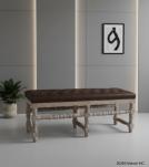 LEATHER UPHOLSTERED BENCH