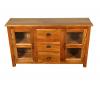 SOLID RECLAIMED TEAK WOOD & GLASS SIDEBOARD