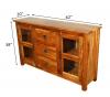 SOLID RECLAIMED TEAK WOOD & GLASS SIDEBOARD