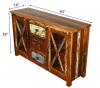 SOLID RECLAIMED TEAK WOOD & GLASS SIDEBOARD