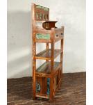 SOLID RECLAIMED TEAK WOOD CABINET WITH DOORS, SHELVES & DISPLAY