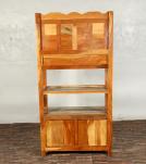 SOLID RECLAIMED TEAK WOOD CABINET WITH DOORS, SHELVES & DISPLAY
