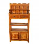 SOLID RECLAIMED TEAK WOOD CABINET WITH DOORS, SHELVES & DISPLAY