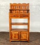 SOLID RECLAIMED TEAK WOOD CABINET WITH DOORS, SHELVES & DISPLAY