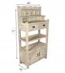SOLID RECLAIMED TEAK WOOD CABINET WITH DOORS, SHELVES & DISPLAY