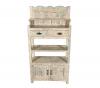 SOLID RECLAIMED TEAK WOOD CABINET WITH DOORS, SHELVES & DISPLAY