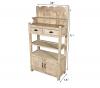 SOLID RECLAIMED TEAK WOOD CABINET WITH DOORS, SHELVES & DISPLAY