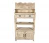 SOLID RECLAIMED TEAK WOOD CABINET WITH DOORS, SHELVES & DISPLAY