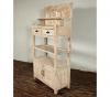SOLID RECLAIMED TEAK WOOD CABINET WITH DOORS, SHELVES & DISPLAY