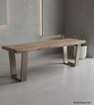 LIVE EDGE SOLID ACACIA WOOD BENCH