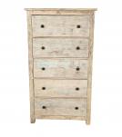 SOLID RECLAIMED TEAK WOOD 5 DRAWER DRESSER