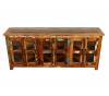 SOLID RECLAIMED TEAK WOOD & GLASS SIDEBOARD