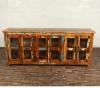 SOLID RECLAIMED TEAK WOOD & GLASS SIDEBOARD