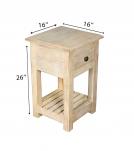 SOLID RECLAIMED TEAK WOOD END TABLE / NIGHT STAND