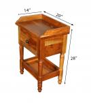 SOLID RECLAIMED TEAK WOOD END TABLE / NIGHT STAND