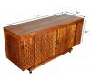  HAND CARVED SOLID RECLAIMED TEAK WOOD SIDEBOARD CONSOLE