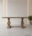 SOLID WOOD PEDESTAL DINING TABLE