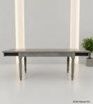 EXTENDABLE SOLID WOOD DINING TABLE W/ SELF-STORING EXTENSIONS