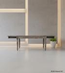EXTENDABLE SOLID WOOD DINING TABLE W/ SELF-STORING EXTENSIONS