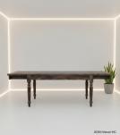 EXTENDABLE SOLID WOOD DINING TABLE W/ SELF-STORING EXTENSIONS