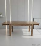 EXTENDABLE SOLID WOOD DINING TABLE W/ SELF-STORING EXTENSIONS
