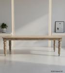 SOLID WOOD DINING TABLE W/ TURNED LEG