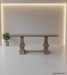 SOLID WOOD PEDESTAL DINING TABLE