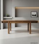 EXTENDABLE SOLID WOOD DINING TABLE W/ SELF-STORING EXTENSIONS