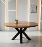 ROUND SOLID RECLAIMED TEAK WOOD DINING TABLE