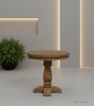 SOLID WOOD ROUND PEDESTAL END TABLE