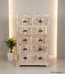 SOLID RECLAIMED TEAK WOOD 6 DRAWER DRESSER CHEST BUREAU SIDEBOARD