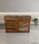 WOODEN CARVED DRAWER SIDEBOARD