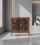 HAND CARVED SOLID WOOD 3 DRAWER DRESSER CHEST BUREAU