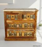 SOLID RECLAIMED TEAK WOOD W/ BRASS CASTINGS BUREAU DRESSER