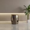 SOLID WOOD & METAL END TABLE