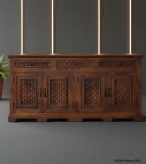 4 DOOR CARVED WOOD SIDEBOARD W/ DRAWERS